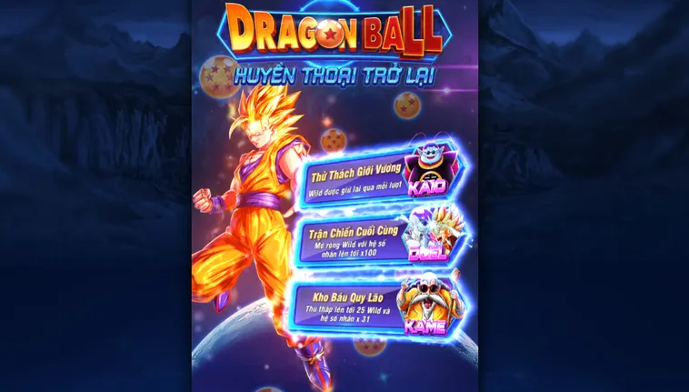 Siêu Phẩm Nổ Hũ Dragon Ball Tại RikBet Với Giải Jackpot Siêu Khủng Cho Mọi Game Thủ