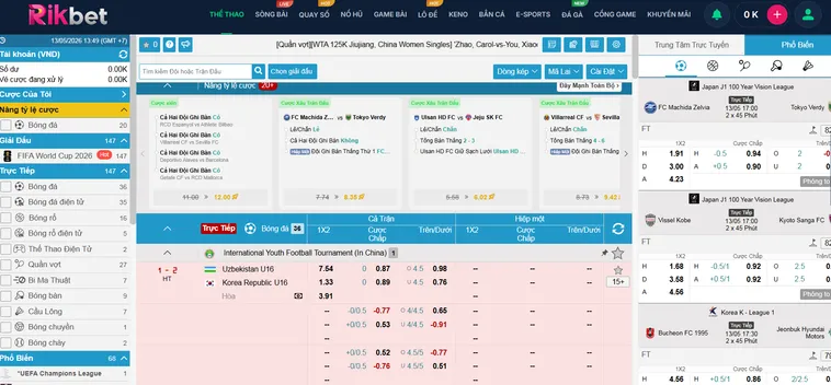 Đỉnh Cao Cá Cược Thể Thao IM Sports RikBet Với Tỷ Lệ Thắng Cược Cực Khủng