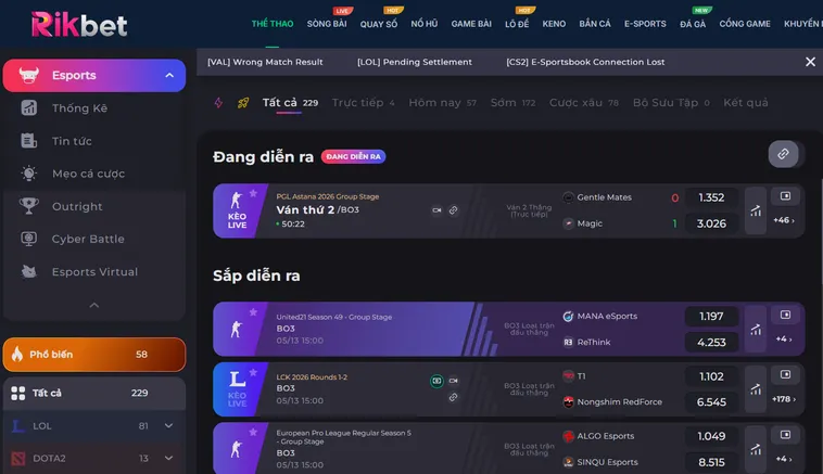 Khám Phá Sức Hấp Dẫn Của Thế Giới Thể Thao Ảo Tại RikBet Hiện Nay
